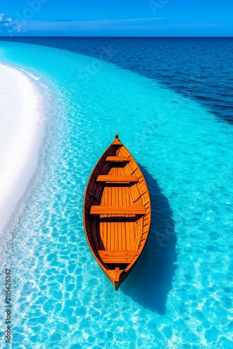 A wooden boat sitting on top of a sandy beach next to the ocean