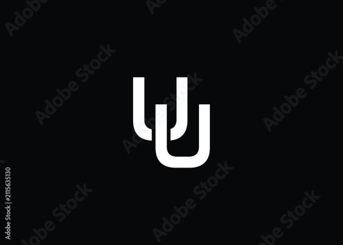 Obraz na plátně Modern UU Monogram Logo Design