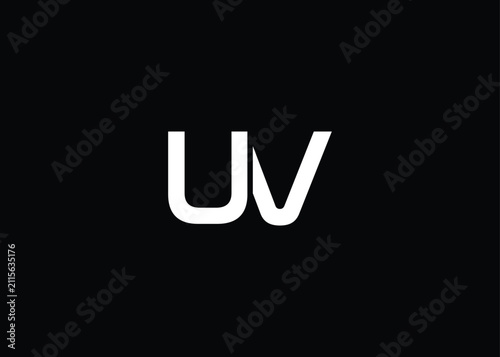 Modern UV Monogram Logo Design. Clean geometric typography conveys professionalism and modern simplicity.