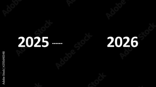 2025 to 2026 with line draw timeline animation