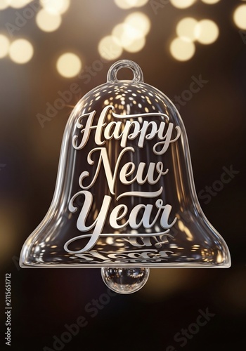 Sparkling Bell Wishes: A Radiant New Year's Eve Glow.