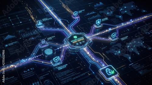 Secure User Access Verification Cybersecurity Digital Interface