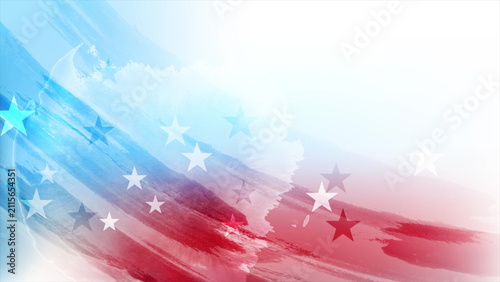 Grunge concept USA flag abstract blot background