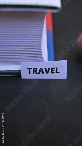 Travel and Adventure Exploration Concept Displayed on Minimal Paper Card
