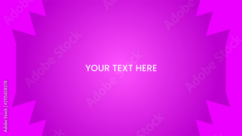 Bright purple abstract background with geometric shapes and space for text