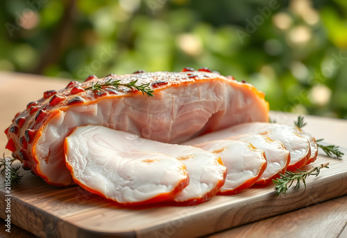 Sliced smoked turkey breast...
