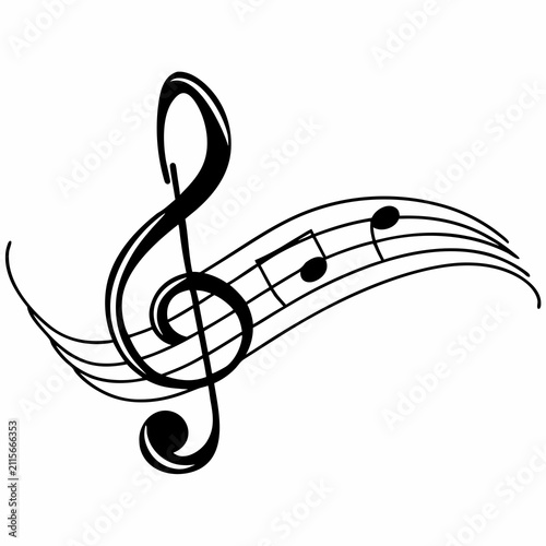 treble clef vector illustration