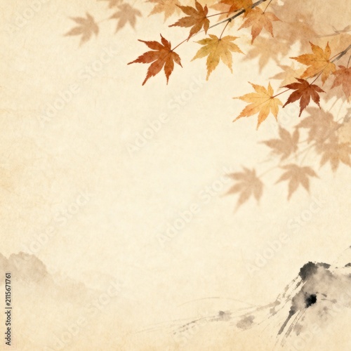 autumn leaves paper background.generate ai