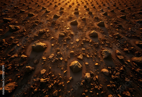 Arid desert landscape with ...