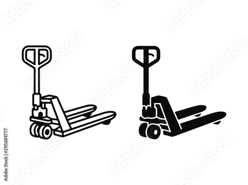 Pallet Jack Icon for Warehouse Logistics and Transport