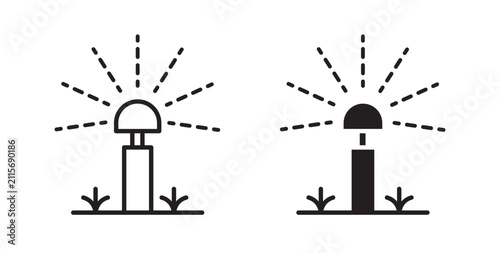 Bild auf Leinwand Lawn sprinkler icon for website, apps and UI.