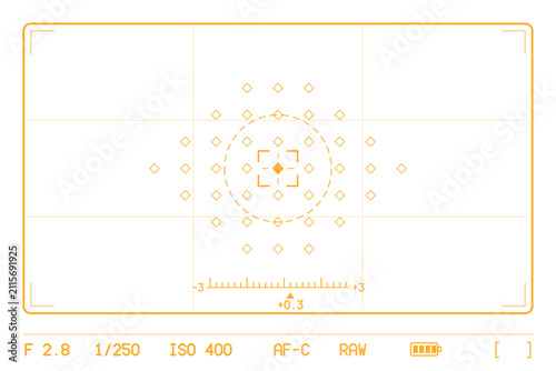 Cuadro en lienzo Photo camera focus screen overlay