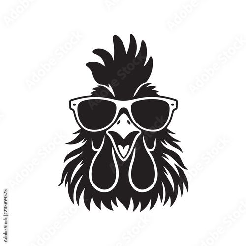 Cool Chicken Mascot Logo