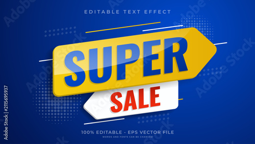 Super sale editable text effect
