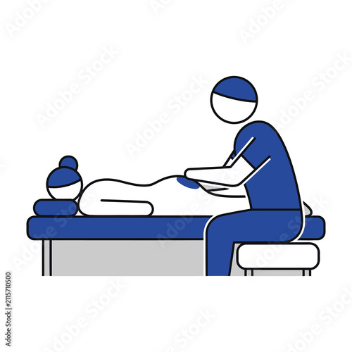 Professional Physiotherapist Performing Manual Therapy on Patient Back Treatment
