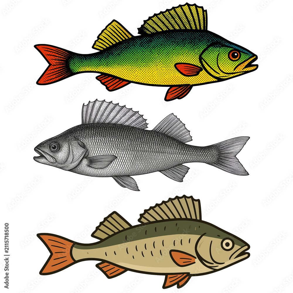 Fototapeta premium fish on a white background