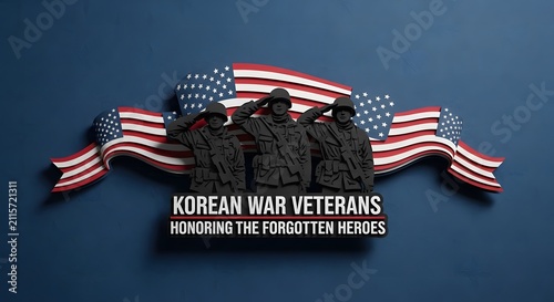 Korean War Veterans Honoring The Forgotten Heroes graphic illustration.