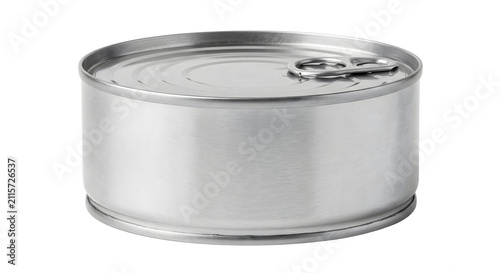 Plakat w ramie Blank tin aluminum food can mockup with pull ring
