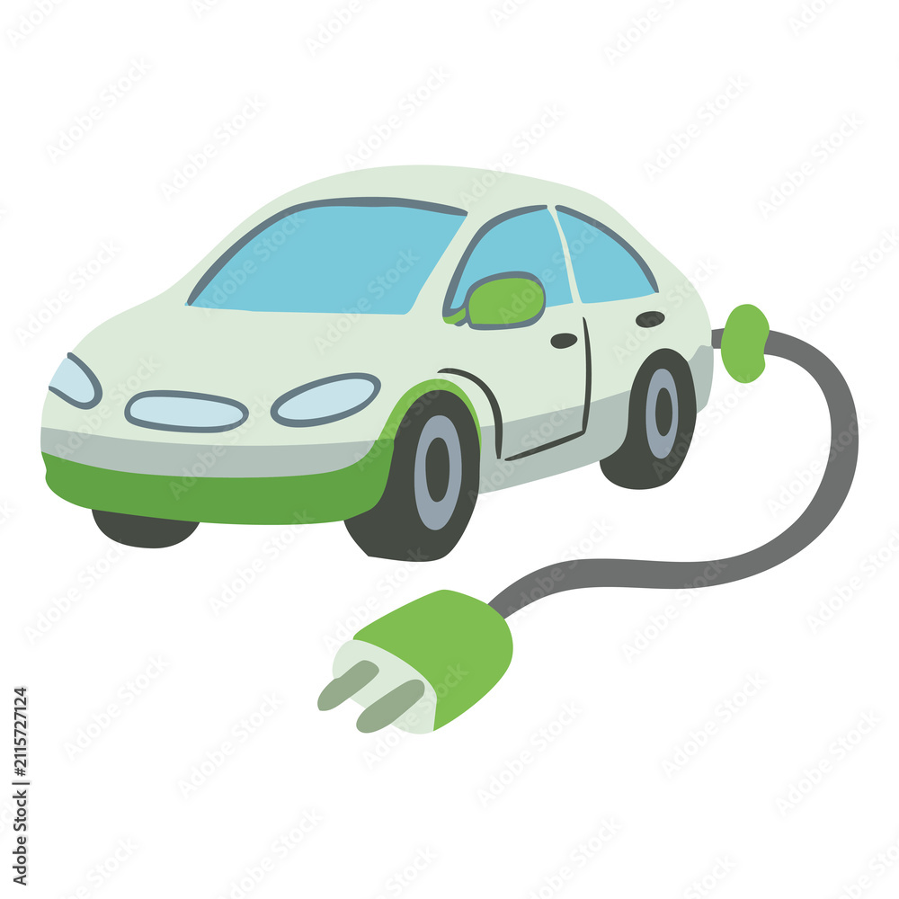 Naklejka premium Electric Car Eco Friendly Vehicle Icon