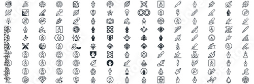collection law firm pen logo premium vector design