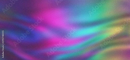 Abstract colorful iridescent blurred noise chameleon metallic wave background illustration