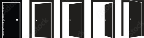 Fotografie Door icons set