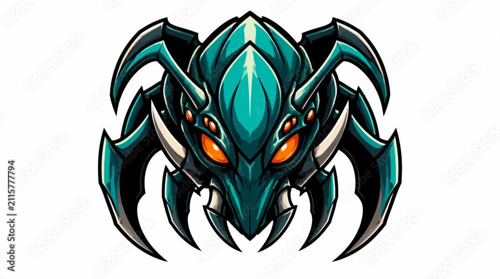 Konstfotografi Mechanical Insect Creature Head Illustration.