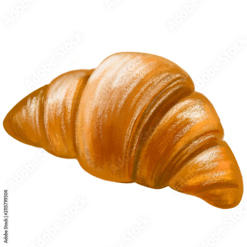 Foto Classic Butter Croissant Illustration