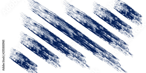 Canvastavla red grunge brush strokes set creating rough hand drawn texture on white background