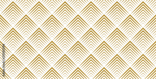 Luxury Gold Art Deco Seamless Pattern Background. Vector.
