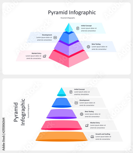 Pyramid Infographic Presentation Template Vector