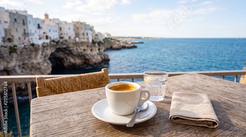 Enjoy Fresh Espresso Coffee with Scenic Ocean Coast View
