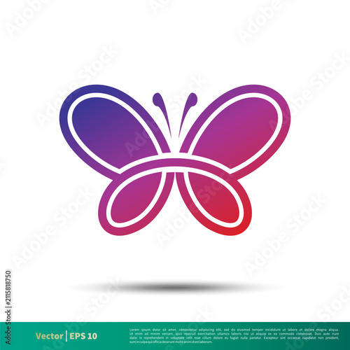 Colorful Wings Beauty Butterfly Vector Logo Template Illustration Design EPS 10.