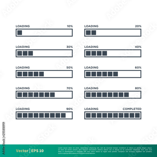 Set Loading Icon Vector Logo Template Illustration Design EPS 10.