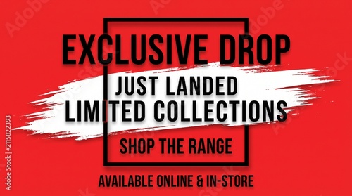 Modern Red Sale Banner Template With Brush Stroke Design