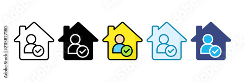 Foto Tenant Icon Set Multiple Style Collection