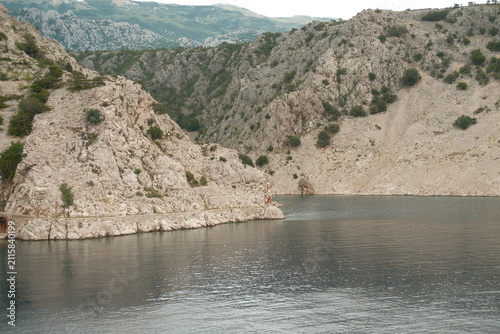 Natural park Zavratnica bay with crystal clear sea water