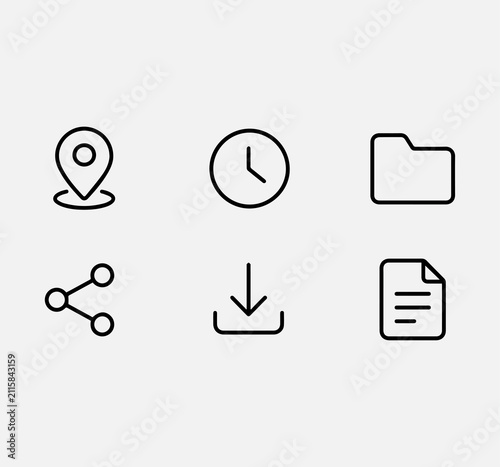 set of icons