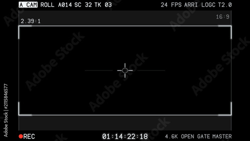 Obraz na płótnie Video camera viewfinder overlay