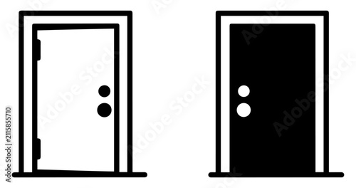 closed door entrance vector icon