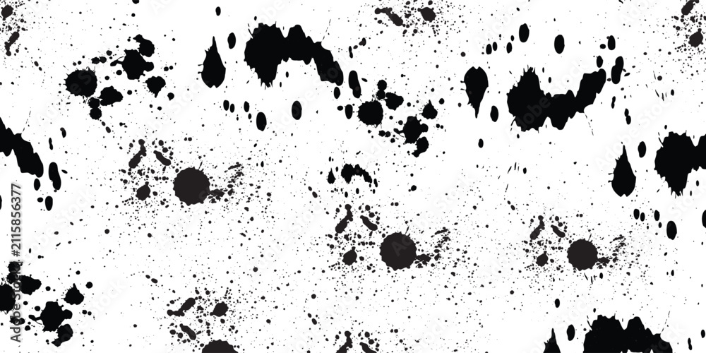 Fototapeta premium Abstract Black Ink Splatter Texture Background