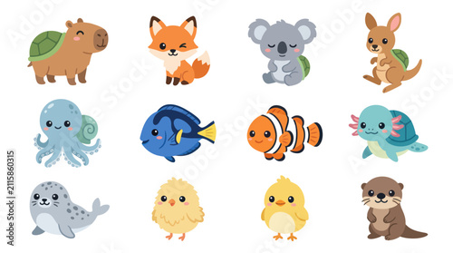 Photography Cute cartoon animal collection