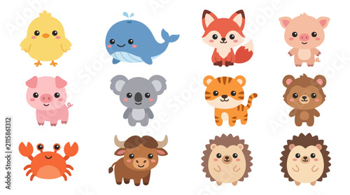 Photography Cute cartoon animal collection