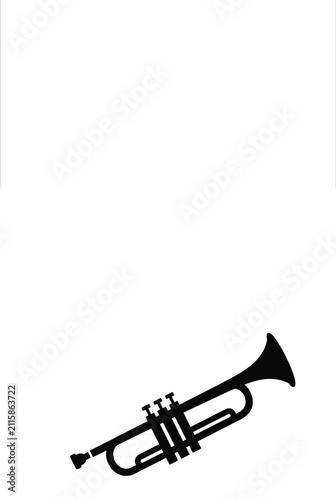 Canvas Print “Trumpet Vector Icon for Jazz and Classical Music Design”