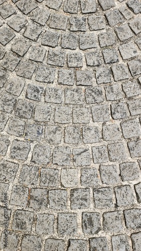 Neatly and symmetrically arranged concrete pavers set amidst a spacious park, bathed in invigorating sunlight—an ideal spot for family recreation and exercise, fostering family bonding and outdoor act