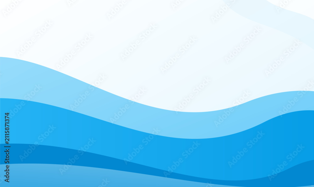 Fototapeta premium Abstract blue wave background ocean water liquid wave vector design