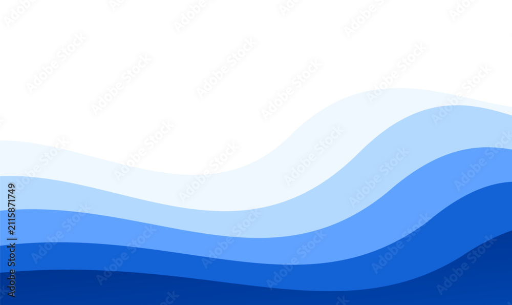 Naklejka premium Abstract blue wave background ocean water liquid wave vector design