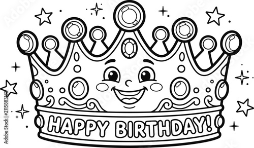 Colorful birthday celebration vector illustration with balloons confetti and festive decorations