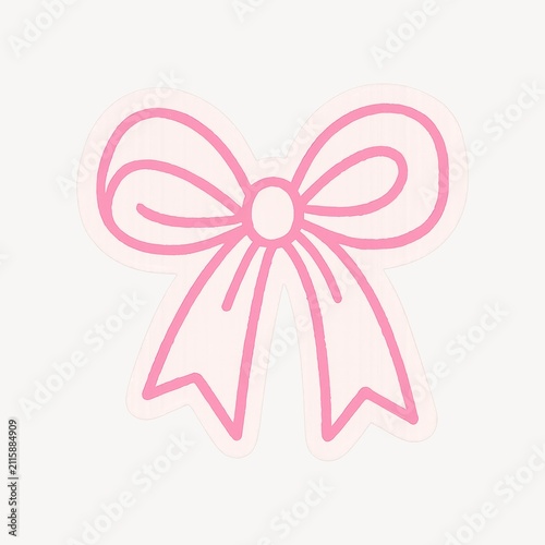 Pink bow illustration design.