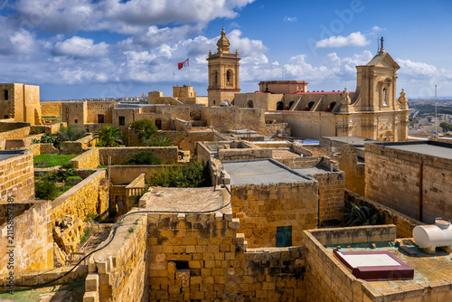 Malta, Gozo, Victoria, Cittadella and surrounding old town houses